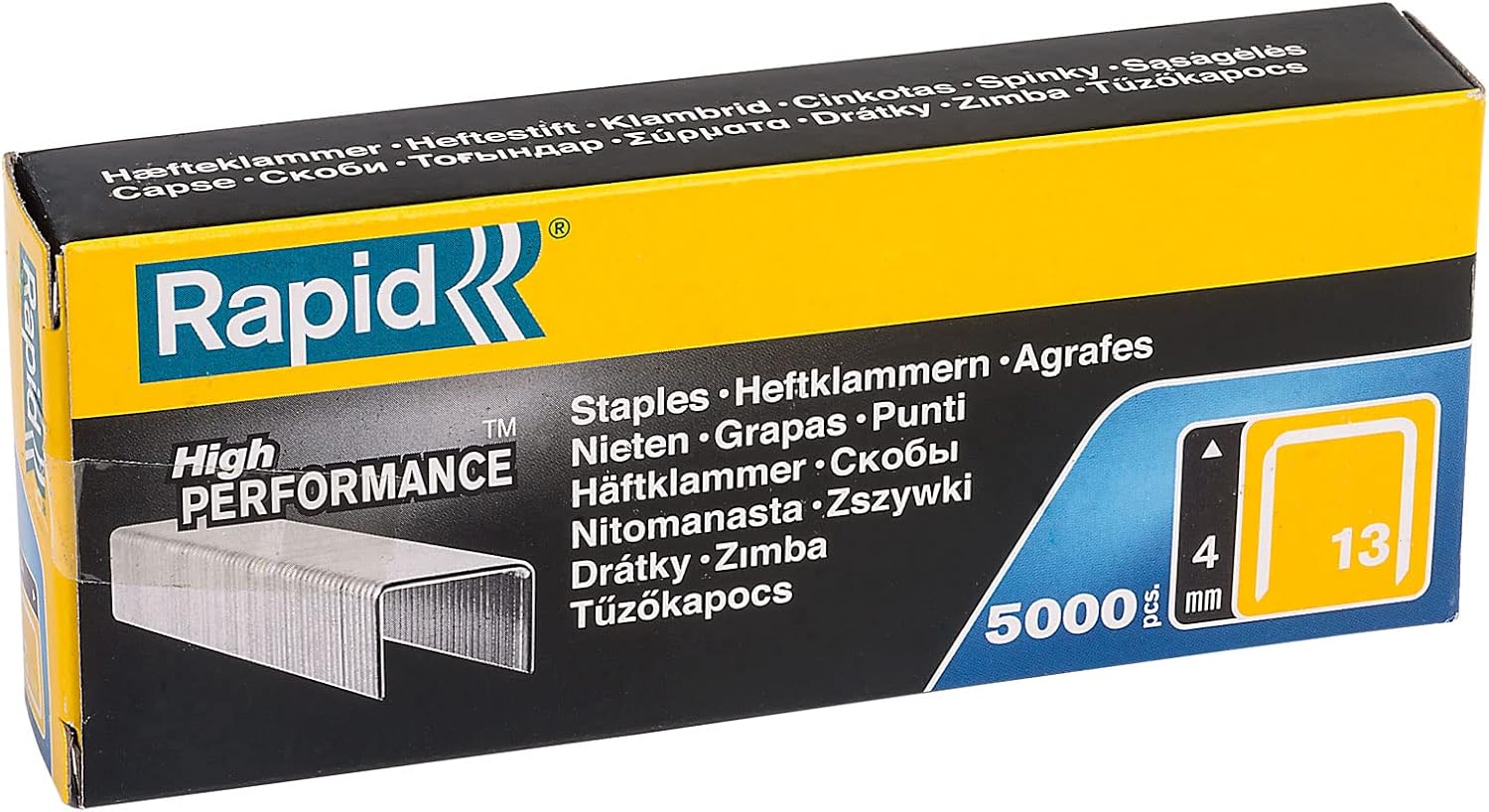 Zımba teli Tip 13, 4 mm zımba, 5.000 adet büyük paket, ahşap ve tuval için ince tel kıskaçlar