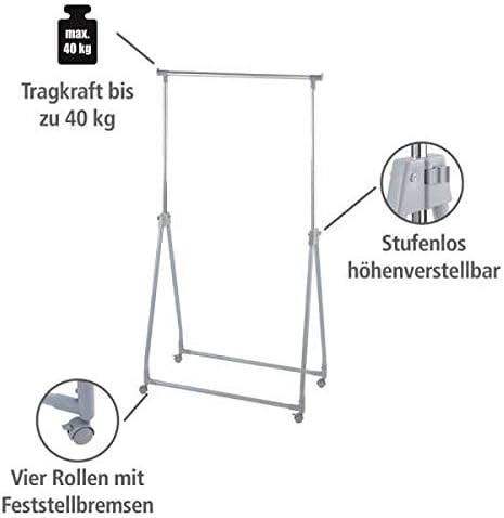Alternative view of Yükseklik ayarlı katlanır askılık Krom