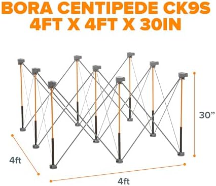 Alternative view of BORA Centipede CK9S 76,2 cm Yükseklik Taşınabilir Çalışma Standı, 4 X-Bardak, 4 Hızlı Kelepçe, Taşıma Çantası, Taşınabilir İş Desteği Testere Tezgahı, 4Ft x 4Ft, 30" Çalışma Yüksekliği, 3500 lb