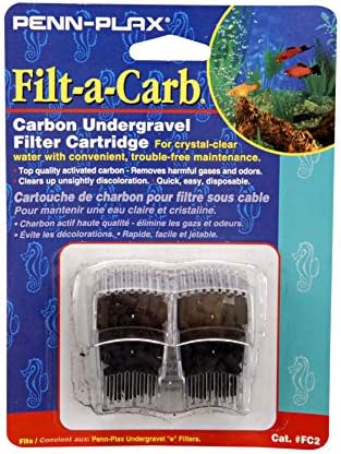 Alternative view of Penn-Plax Filt-a-Carb Yedek Aktif Karbon Medya Kartuşları (2'li Paket) - Çok Gözenekli ve Çakıl Altı "E" Filtrelerine Uyar - Kimyasal Filtreleme Sağlar (FC2)