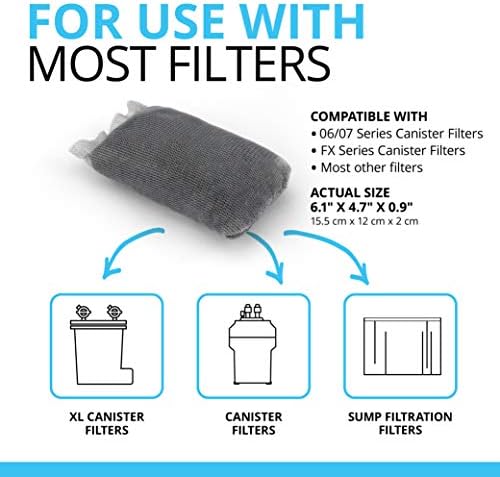 Fluval Akvaryumlar için Karbon Filtre Ortamı, Premium Bitümlü Karbon Uçlar, 100 gram Naylon Torbalar, 3'lü Paket, A1440