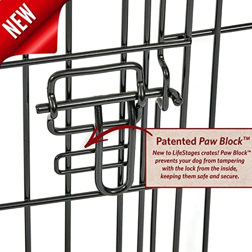 Alternative view of Homes for Pets Köpek Sandığı Yaşam Aşamaları 36' Çift Kapılı Katlanır Metal Köpek Sandığı | Bölücü Panel, Zemin Koruma Ayakları, Sızdırmaz Köpek Tavası | 90,5 cm x 62,1 cm x 55,7 cm, Orta