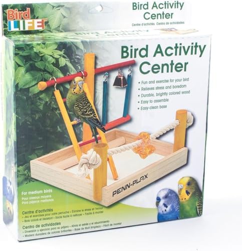 Alternative view of Penn-Plax Bird Life ahşap oyun parkı, muhabbet kuşları ve papağanlar için mükemmel, küçük