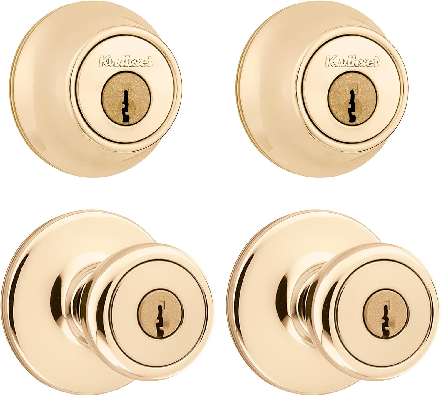 Alternative view of 242 Tylo Entry Knob and Cylinder Deadbolt Pack in Satin Chrome