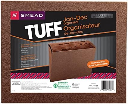 TUFF Genişleyen Dosya, Aylık (Ocak-Aralık), 12 Cep, Mektup Boyutu, Redrope-Baskılı Stok (70488)