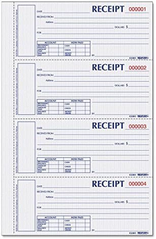 Alternative view of Numbered Money receipt kitap, 6 – 7/8 x 2 3/4, three-parça, 200 forms