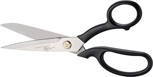 Superfection Klasik terzi makası, kumaş makası, uzunluk: 21 cm, özel paslanmaz çelik/plastik, siyah, 210 mm
