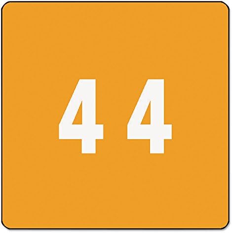 Alternative view of DCC renk Coded Numeric etiket Turuncu – Number 4 250STUECK – kendinden yapışkan etiket (38,1 mm, 38,1 mm, 250 adet (S))
