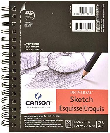 100510850 Sanatçı Serisi Evrensel Eskiz Defteri, 14 cm x 21,6 cm Yandan Tel Bağlamalı