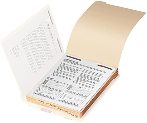 Alternative view of İstiflenebilir Klasör Bölücü, Bağlantı Elemanlı, Alt 1/5 Kesim Sekme, Mektup Boyutu, Manila, Kutu başına 50 (35600)