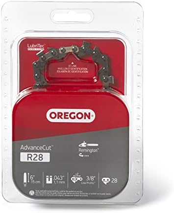 Oregon R28 AdvanceCut Yedek Zincir, 15,24 cm Direkli Testereler ve Motorlu Testereler için, 28 Tahrik Bağlantısı, Pitch: 3/8 inç Düşük Profil, 0,43 inç Ölçer