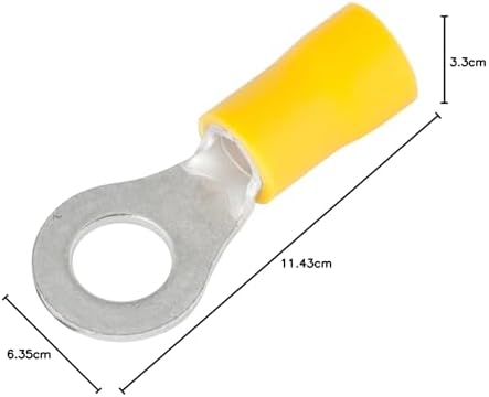 Alternative view of Bender 10-107 Terminal Halkası, 12-10 AWG, Saplama Sz 12-1/4, Sarı (50 adet)