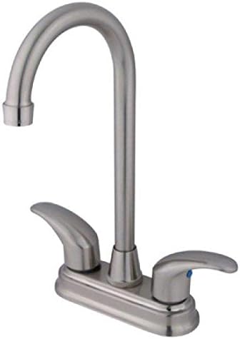 KB6498LL 4 İnç Merkez Çubuk Musluk, 10,7 cm, Fırçalanmış Nikel