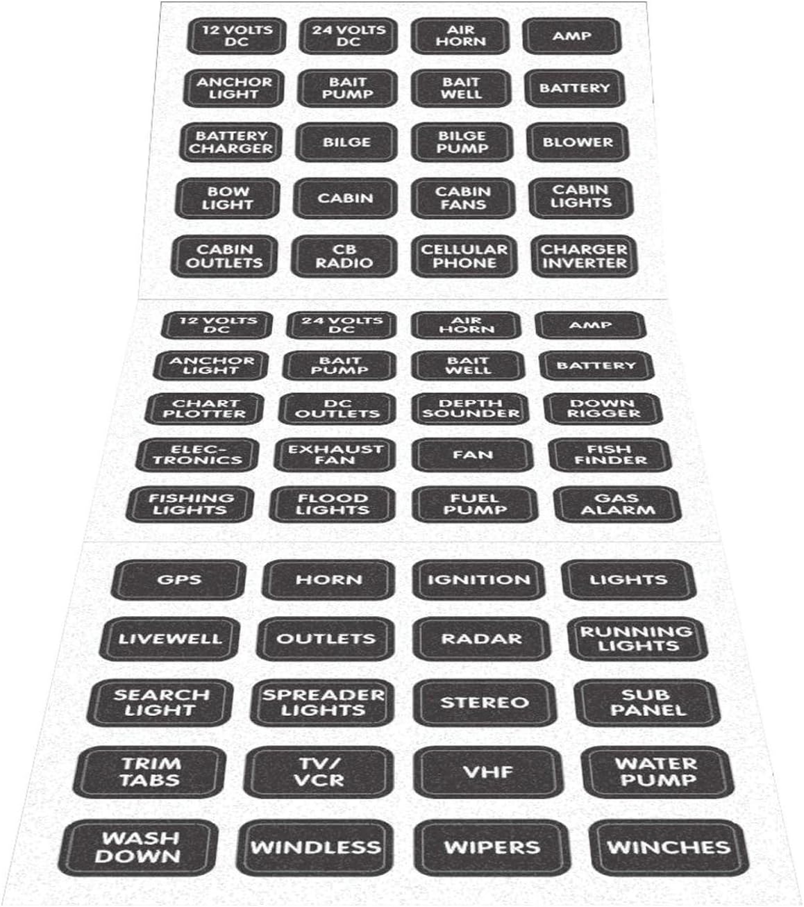 Alternative view of Blue Sea Systems 60 Label Set
