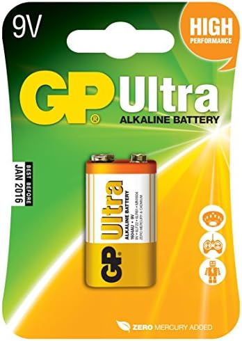 Gp Batteries Gp1604Au Ultra Alkalin 6Lf22/522/9V Pil, 9 Volt, Tekli Kart