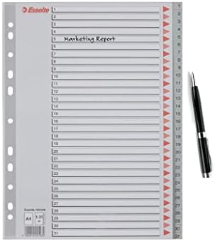 Alternative view of 1-31 Rakamlı Separatör, A4, Gri, 100108