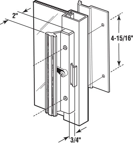 Alternative view of Products Sliding Glass Handle C1006