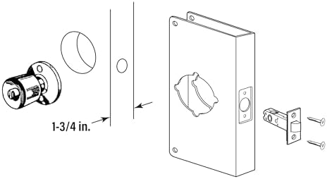 Recessed Reinforcer Entry 5.1cm - 0.3cm 7.6cm - 2.2cm W X 23cm H Stainless Steel Finish Stainless Ste