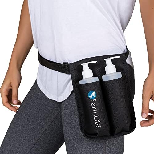 Alternative view of EARTHLITE Masaj Şişesi Kılıfı Çift Kit - 2 Şişe ve Ağır Hizmet Dahil, Masaj Yağı ve Masaj Losyonu için Ayarlanabilir Çift Kılıf (2x 8oz), Siyah