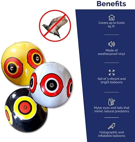 Alternative view of Scare-Eye® Kuş Kovucu Predator Eyes Balons, 3'lü Paket