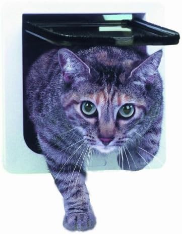 Alternative view of Mükemmel Pet Kedi Flap Kapı, 4 Yollu Kilitli Pet Kapı, 6 1/4 x 6 1/4 "Kapak Boyutu