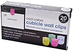 Advantus duvar askı duvar-Clip, kumaş panel, standart beden 20-Pack