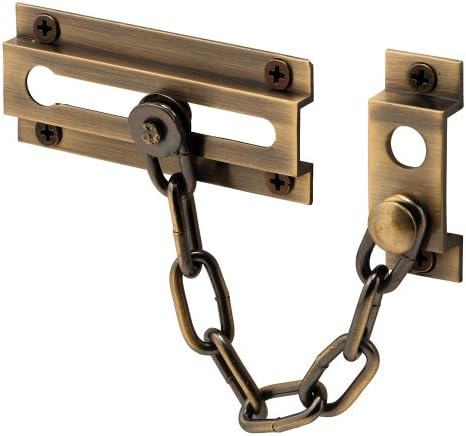 Alternative view of Security U 9913 Zincir Kapı Koruması - Kapı Zincir Kilidi, Kapı ve Ev Güvenliği için, 3-5/16 inç, Sağlam Pirinç Yapı ve Antika Kaplama
