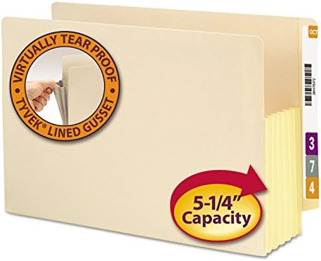 Alternative view of ende Tab dosya çanta, güçlendirilmiş düz kesimli Tab, 5 – 1/10,2 cm Expansion, Tyvek® – Lined® Zwickel, Legal Boyut, Manila, kutu başına 10 adet (76174)