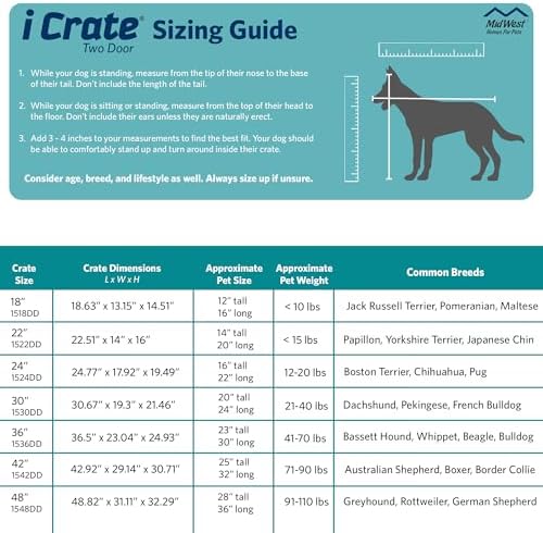 Alternative view of Homes for Pets Yeni Geliştirilmiş Tek ve Çift Kapılı iCrate Köpek Kasası, Sızdırmaz Tava, Zemin Koruyucu Ayaklar, Bölme Paneli ve Yeni Patentli Özellikler İçerir
