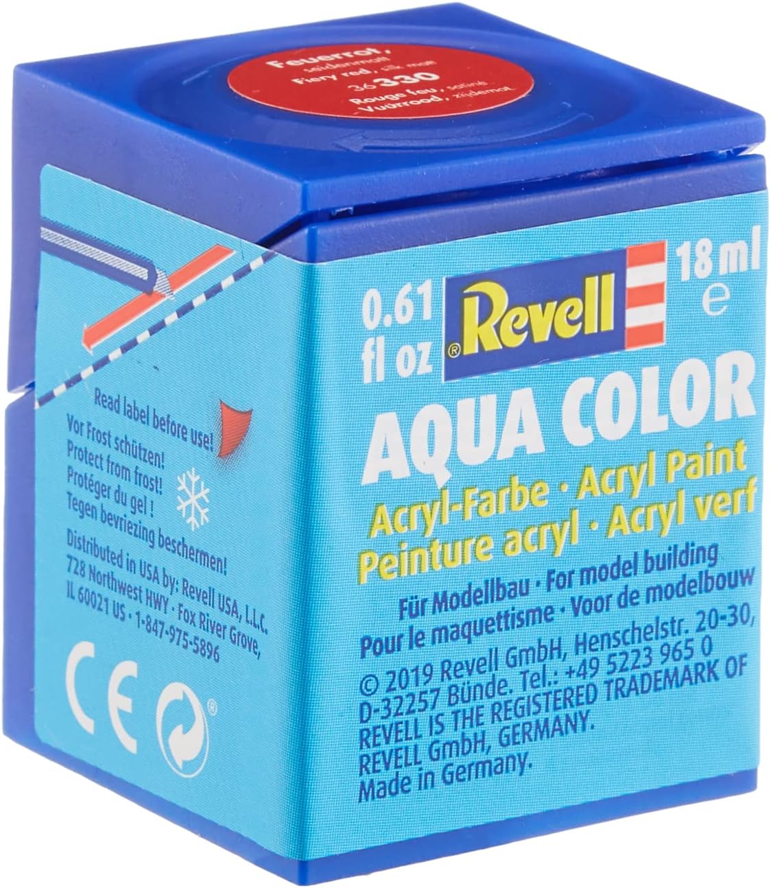 Aqua Su Bazlı Boyası Yarı Parlak - Ateş Kırmızısı 18ml-36330