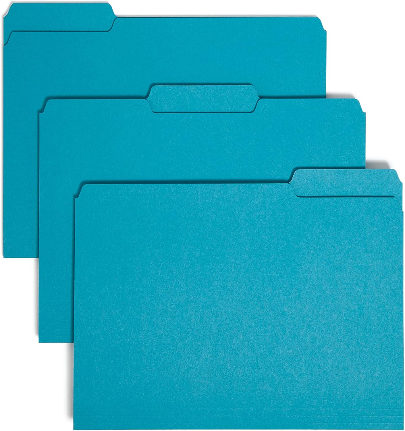 Alternative view of file Folders, 1/3 Cut Top Tab,, Teal 100/box