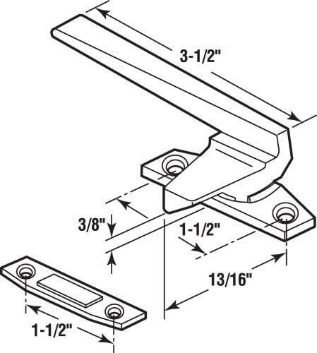 Alternative view of Products H3820 Casement and Handle