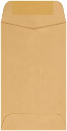 Alternative view of Madeni Para Zarfları, #3 Boyut, 6.4 x 10.8 cm, 28 lb Kahverengi Kağıt, Zamklı Kapak, 500 Adet, Küçük Parçalar ve Nakit İçin