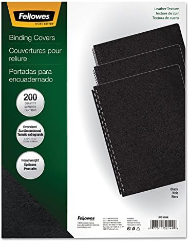 Executive bağlantı sunum kılıflar, büyük harf, siyah, 200 Pack (52149)