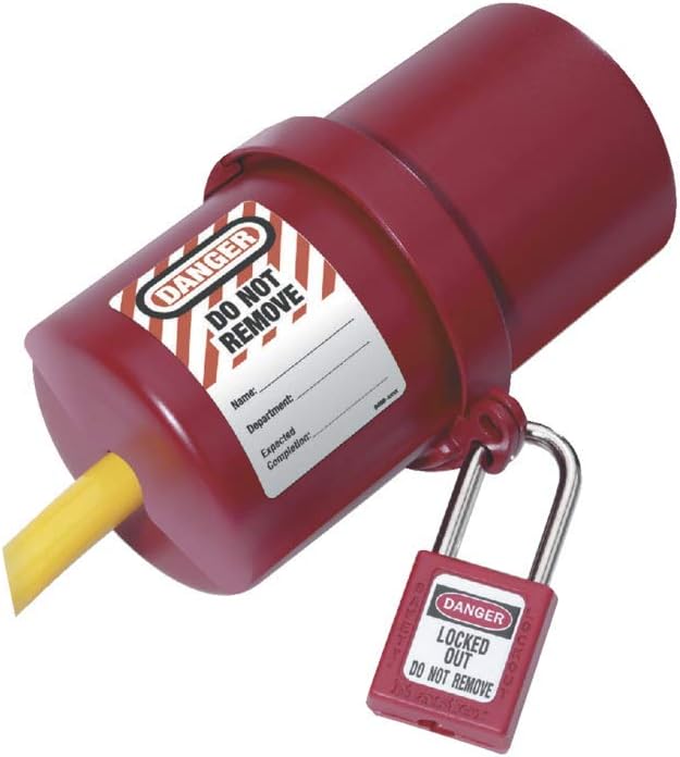 488 Elektrik Bağlantısı için Büyük Döndürülebilir Kilitleme Cihazı, Kırmızı, 21,2 cm x 13,4 cm x 7,8 cm