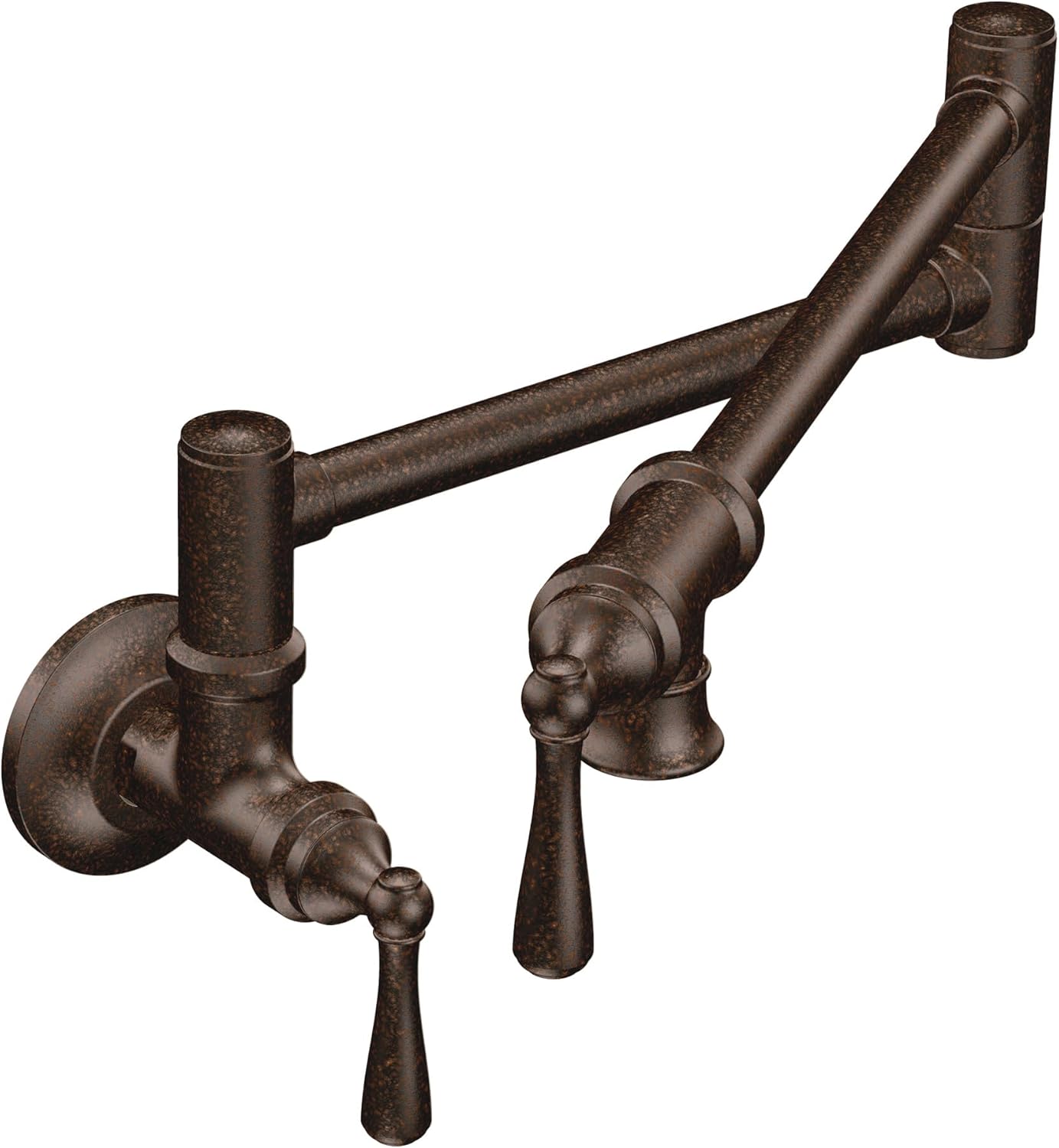 S664ORB pot Filler çift kulplu mutfak armatürü, yağla ovulmuş bronz