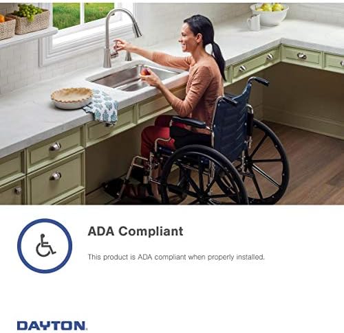 D115151 Dayton paslanmaz çelik evye, lavabo için, üst tarafa sabitlemek için, saten, tek delikli