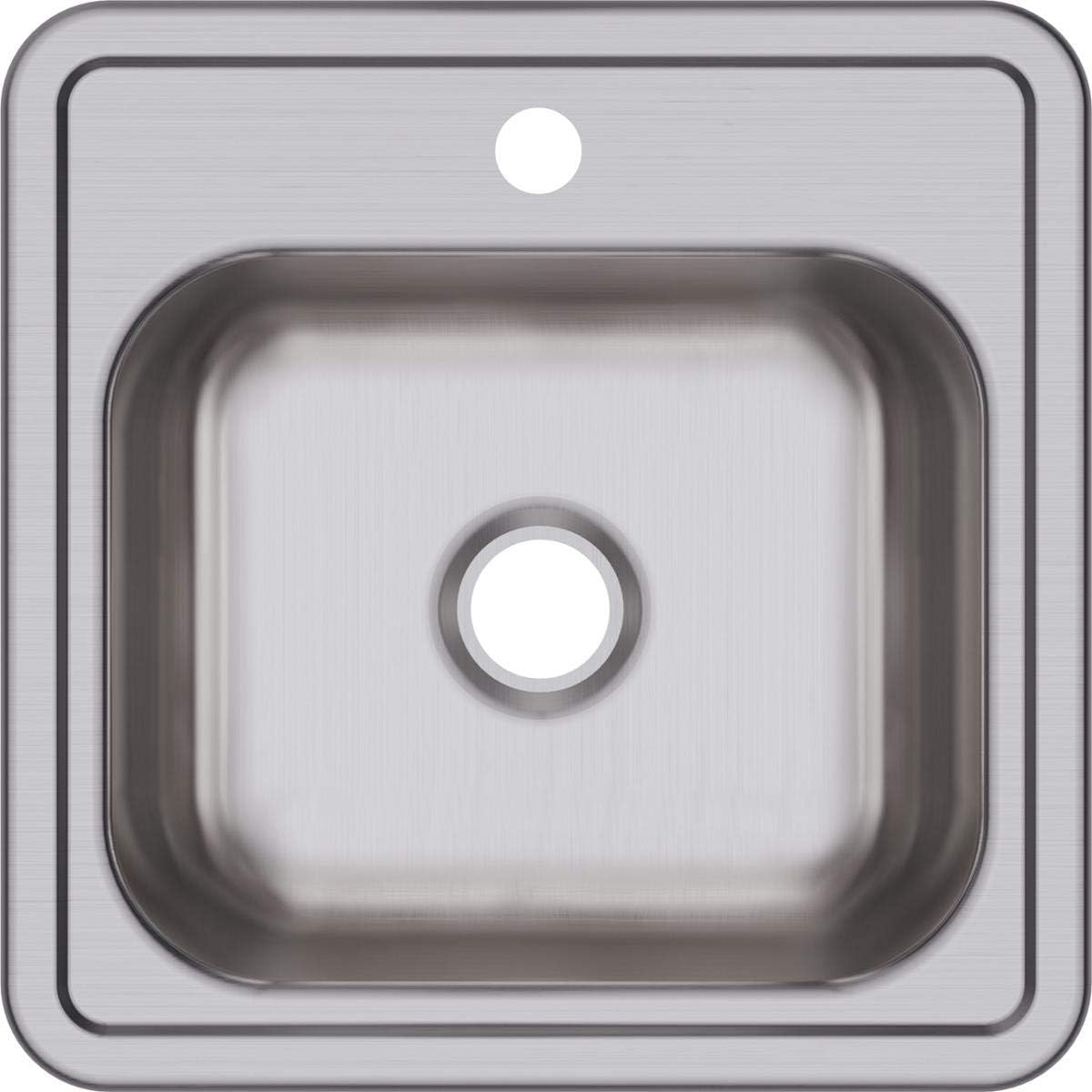 Alternative view of D115151 Dayton paslanmaz çelik evye, lavabo için, üst tarafa sabitlemek için, saten, tek delikli