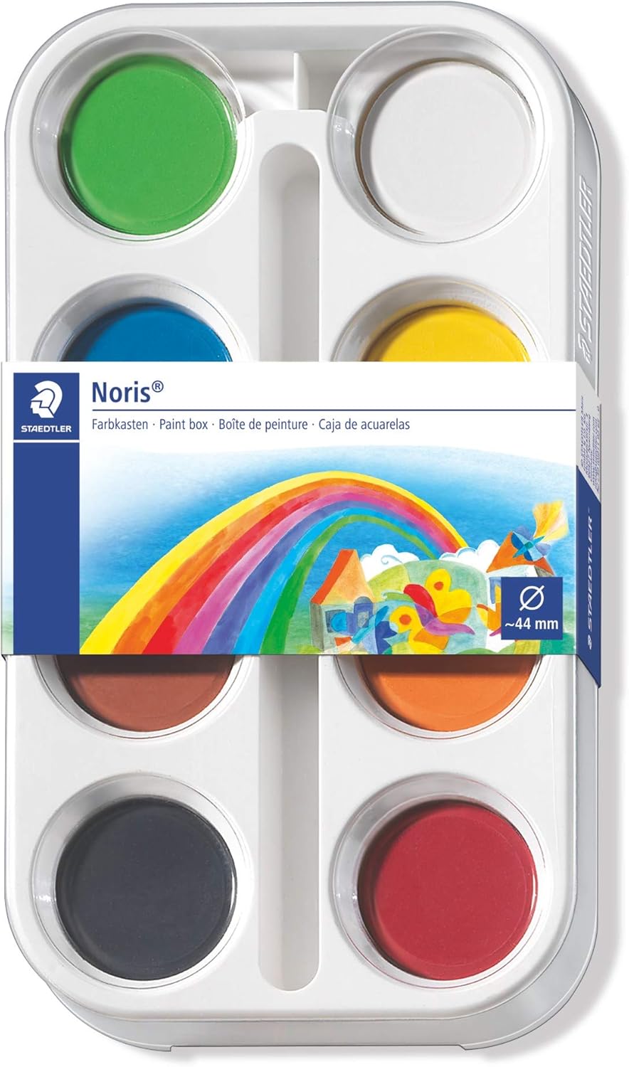 8870 K8 Noris Clup Sulu Boya 8'li, Paletli Boya Tablet Çapı 44Mm