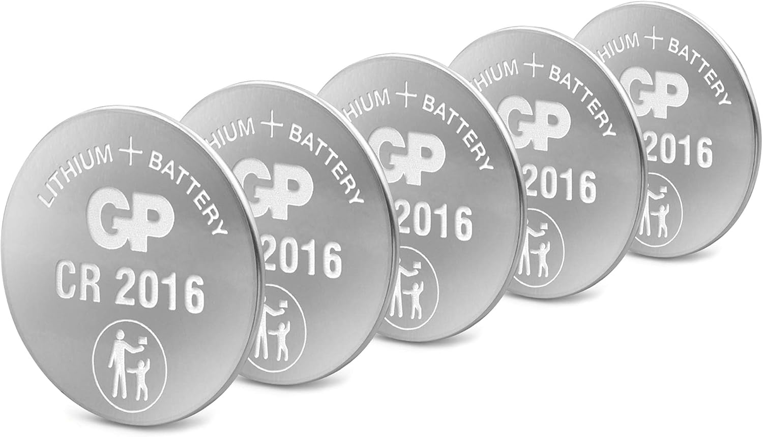 Alternative view of Gp Batteries Cr2016 2016 Boy Lityum Düğme Pil, 3 Volt, 5'Li Kart