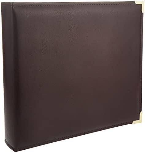 (Burgundy) - 30cm by 30cm 3-Ring Sewn Binder, Burgundy