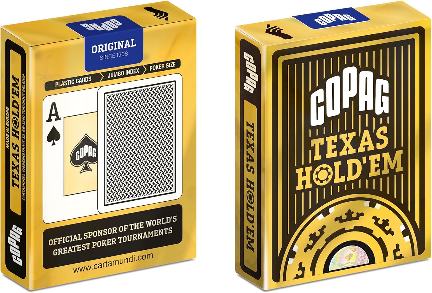 COPAG Texas Hold'Em Endeks Oyun Kartları, Siyah