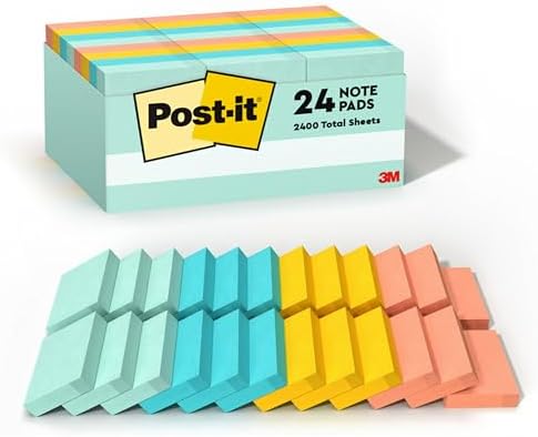 Alternative view of Mini notlar, 3,8 x 5,1 cm, 24 blok, Amerika'n n No. 1 Favorite Sticky Notes, Marseille, pastel renkler (pembe, nane, sar), geri d n t r lebilir (653-24APVAD)
