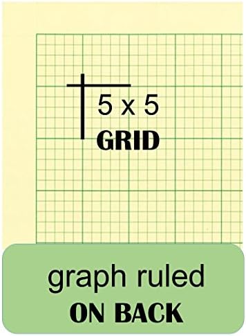 Bilgi İşlem Defteri, 5 x 5 Quad Cetvel ve Çizgisiz, 8,5 inç x 11 inç, 200 Yaprak (42389), Yeşil