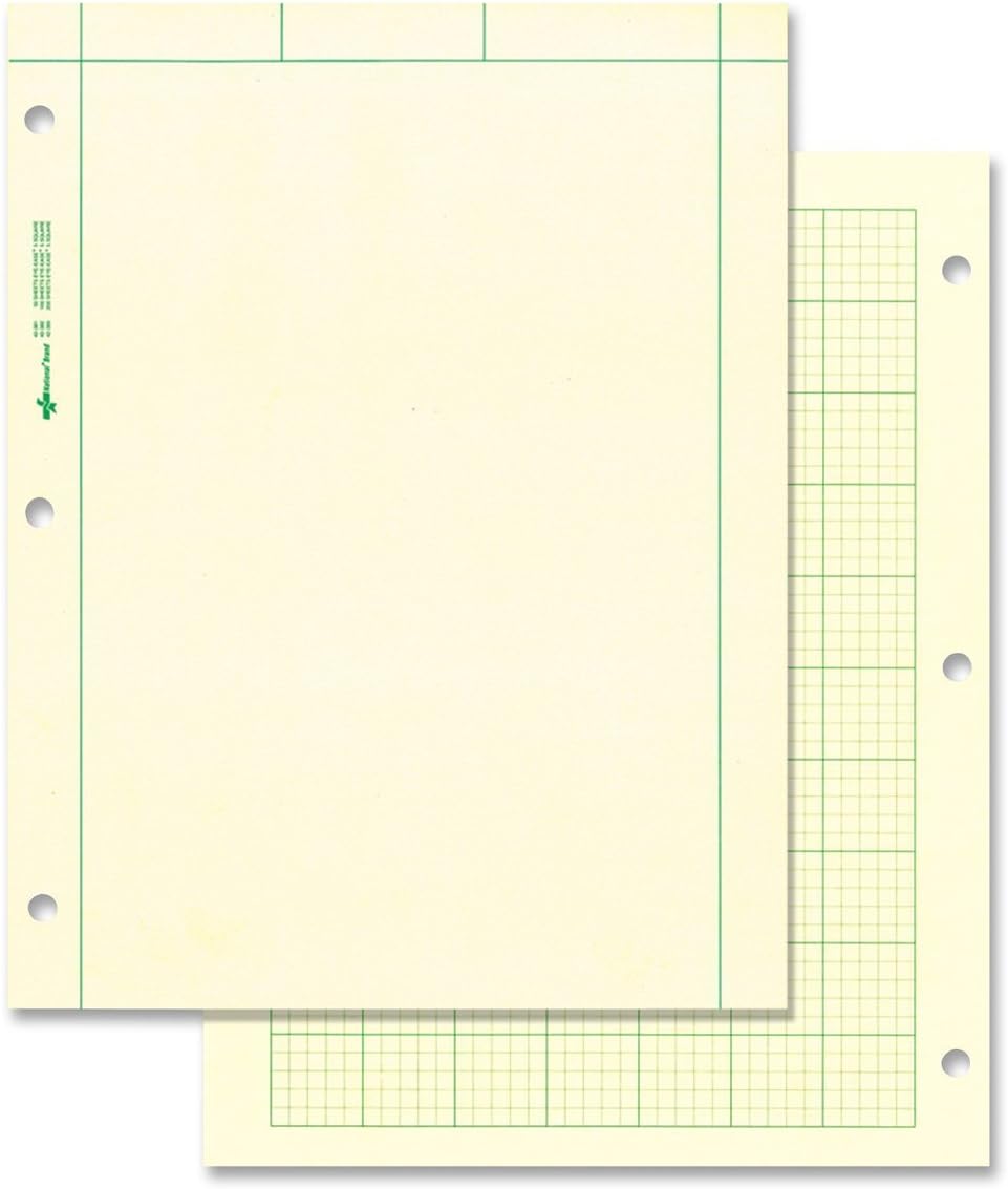 Alternative view of Bilgi İşlem Defteri, 5 x 5 Quad Cetvel ve Çizgisiz, 8,5 inç x 11 inç, 200 Yaprak (42389), Yeşil