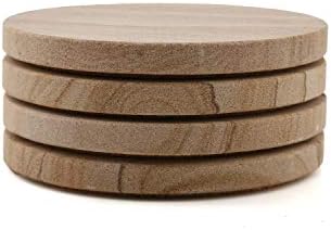 Marka - Çöl Kum Altlığı, Çok Renkli Tamamen Doğal Kumtaşı - Değişen Desenlere Sahip Dayanıklı Taş, Her Bardak Altlığı Orijinal 10 cm yuvarlak