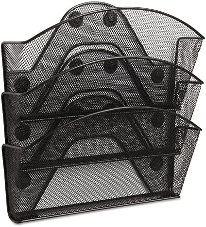 Alternative view of Ürünler 4175BL Oniks Manyetik Üçlü Dosya Cebi - Metal veya Kumaş Yüzeyler için 4 Ağır Hizmet Tipi Mıknatıs - Ticari Sınıf Çelik Hasır Tasarım - Dayanıklı Toz Boya - 13 "U x 4.25" G x 13.5" Y