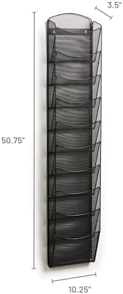 File dergi rafı, 10 cepli, 10-1/4 quot;x3-1/2 quot;x50-3/4 quot;, by