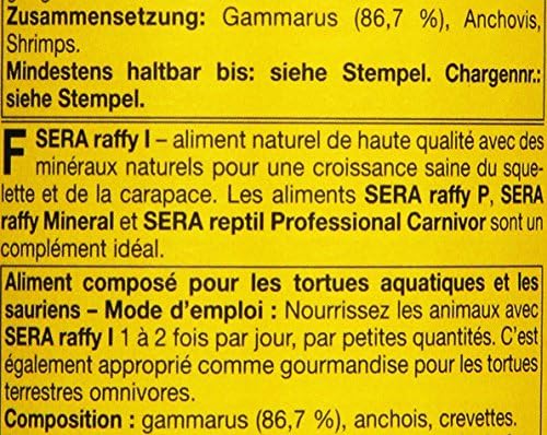 Alternative view of Sera Raffy I 250 ml Kaplumbağa Yemi