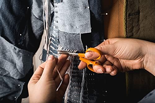 Kavisli bıçaklı manikür/nakış makası, Toplam uzunluk: 10 cm, Sağ ve sol elini kullananlar için, Paslanmaz çelik bıçaklar/plastik saplar, Klasik, 1005144